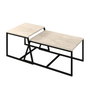 Hanah Home Mesa de Café Travertino